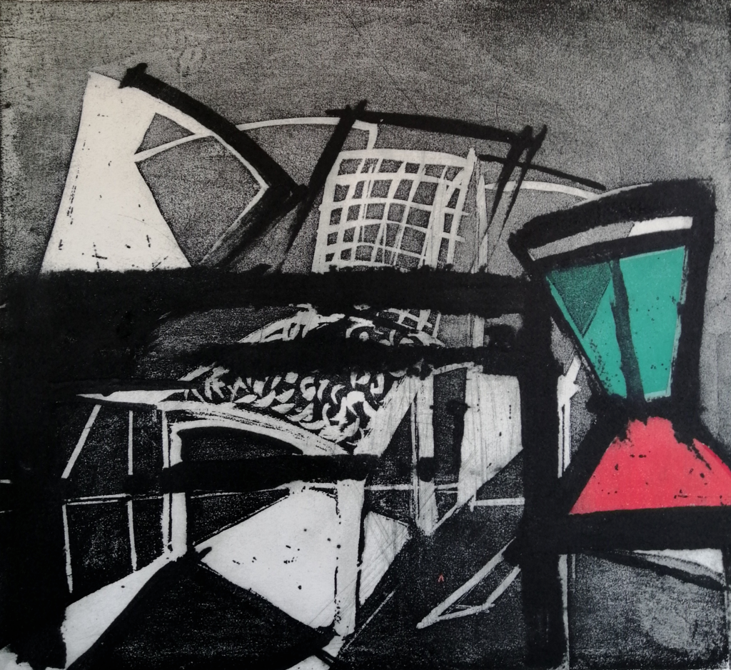 Juego de sillas Carborundum y aguatinta 43x48i